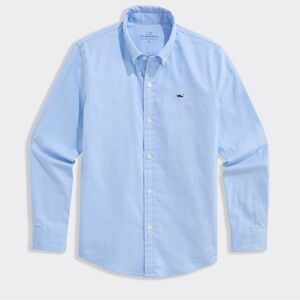 Vineyard Vines- Boys' Solid Oxford Sky Blue Button Down Shirt